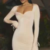 Oh Polly Women'S Clothing Sale - $65 And Under | Women'S Clothing Sale - $40 And Under^Slinky Jersey A-Line Mini Dress in Buttercream