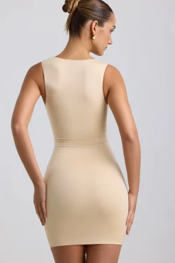 Oh Polly Women'S Clothing Sale - $65 And Under | Women'S Clothing Sale - $40 And Under^Slinky Jersey Cut-Out Ruffle-Trim Mini Dress in Buttercream