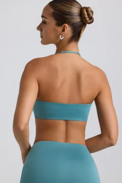 Oh Polly Women'S Clothing Sale - $65 And Under | Women'S Clothing Sale - $40 And Under^Slinky Jersey Hardware Detail Halterneck Bralette in Sea Green SeaGreen