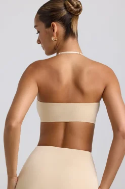 Oh Polly Women'S Clothing Sale - $65 And Under | Women'S Clothing Sale - $40 And Under^Slinky Jersey Hardware Detail Halterneck Bralette in Buttercream