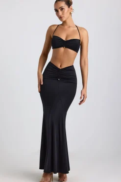 Oh Polly Skirts & Skorts | Co-Ords^Slinky Jersey Hardware Detail Maxi Skirt in Black