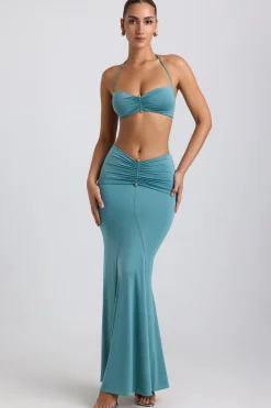 Oh Polly Women'S Clothing Sale - $65 And Under | Women'S Clothing Sale - $40 And Under^Slinky Jersey Hardware Detail Halterneck Bralette in Sea Green SeaGreen