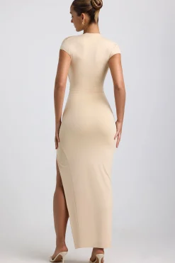 Oh Polly Women'S Clothing Sale - $65 And Under | Women'S Clothing Sale - $40 And Under^Slinky Jersey Plunge Hardware Detail Maxi Dress in Buttercream