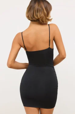 Oh Polly Women'S Clothing Sale - $65 And Under | Women'S Clothing Sale - $40 And Under^Slinky Jersey Rose Detail Cut Out Mini Dress in Black