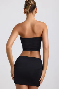 Oh Polly Skirts & Skorts | Co-Ords^Slinky Jersey Ruched Micro Mini Skirt in Black