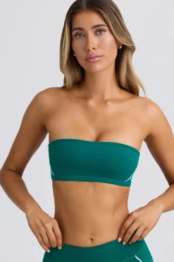 Oh Polly Matching Sets | Sports Bras^Soft Active Bandeau Sports Bra in Varsity Green VarsityGreen