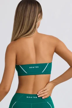 Oh Polly Matching Sets | Sports Bras^Soft Active Bandeau Sports Bra in Varsity Green VarsityGreen