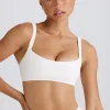 Oh Polly Matching Sets^Soft Active Contrast-Trim Sports Bra in White