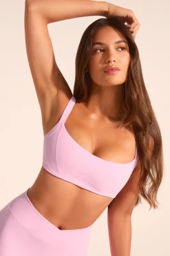 Oh Polly Matching Sets | Sports Bras^Soft Active Contrast-Trim Sports Bra in Bubblegum Pink BubblegumPink