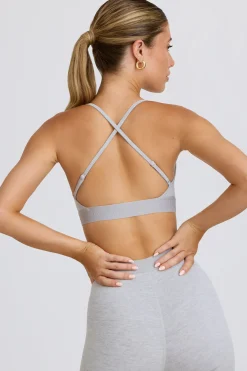 Oh Polly Matching Sets | Sports Bras^Soft Active Cross-Back Sports Bra in Grey Marl IceGrey