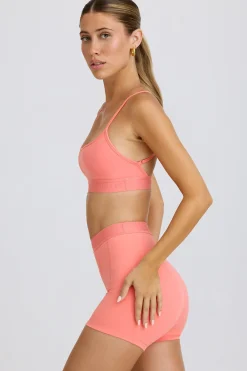 Oh Polly Matching Sets | Sports Bras^Soft Active Cross-Back Sports Bra in Coral