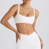 Oh Polly Matching Sets | Shorts^Soft Active Crossover Mini Shorts in White