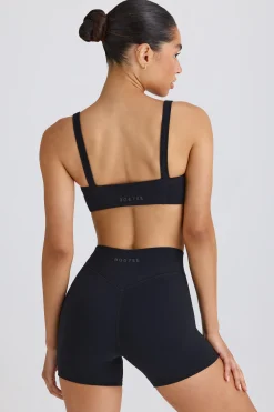Oh Polly Matching Sets | Shorts^Soft Active Crossover Mini Shorts in Black