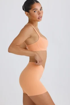 Oh Polly Matching Sets | Shorts^Soft Active Crossover Mini Shorts in Peach