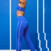 Oh Polly Matching Sets^Soft Active Foldover Flared Trousers in Cobalt Blue CobaltBlue