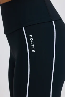 Oh Polly Matching Sets^Soft Active Foldover Flared Trousers in Black