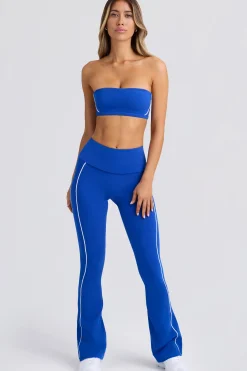 Oh Polly Matching Sets^Soft Active Foldover Flared Trousers in Cobalt Blue CobaltBlue