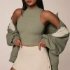 Oh Polly Matching Sets | Tops^Soft Active High-Neck Tank Top in Mineral
