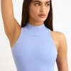 Oh Polly Matching Sets | Tops^Soft Active High-Neck Tank Top in Lavender Blue LavenderBlue