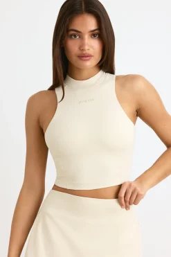 Oh Polly Matching Sets | Tops^Soft Active High-Neck Tank Top in Bone