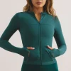 Oh Polly Matching Sets^Soft Active Hooded Zip Up Jacket in Jade Green JadeGreen