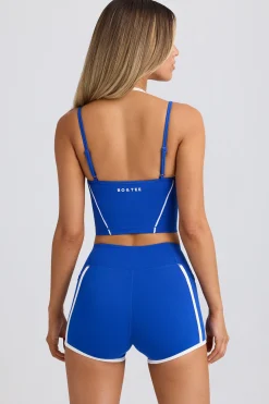 Oh Polly Matching Sets | Tops^Soft Active Layered Cropped Tank Top in Cobalt Blue CobaltBlue