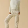Oh Polly Tops^Soft Active Long Sleeve Top in Bone