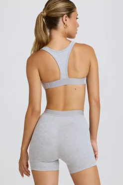 Oh Polly Matching Sets | Shorts^Soft Active Mini Shorts in Grey Marl GreyMarl