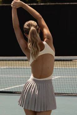 Oh Polly Matching Sets | Tops^Soft Active Open-Back Bodysuit in White
