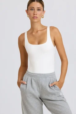Oh Polly Matching Sets | Tops^Soft Active Open-Back Bodysuit in White