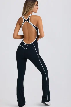 Oh Polly Unitards | Jumpsuits & Unitards^Soft Active Open-Back Jumpsuit in Black