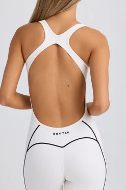 Oh Polly Unitards | Jumpsuits & Unitards^Soft Active Open-Back Jumpsuit in White