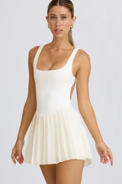 Oh Polly Skorts & Dresses^Soft Active Open-Back Pleated Tennis Dress in White