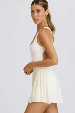 Oh Polly Skorts & Dresses^Soft Active Open-Back Pleated Tennis Dress in White