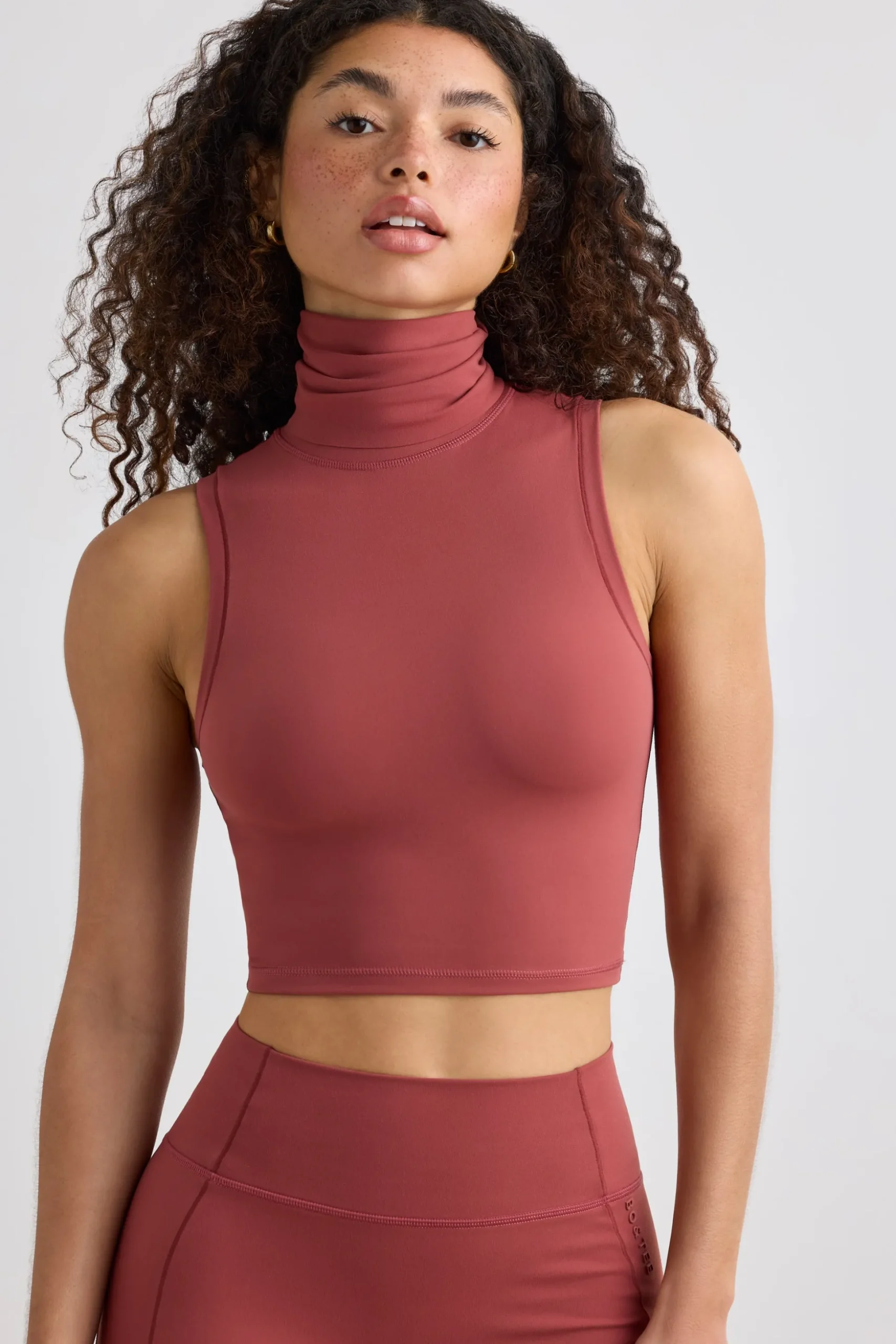 Oh Polly Women'S Clothing Sale - $65 And Under | Women'S Clothing Sale - $40 And Under^Soft Active Turtleneck Tank Top in Rust