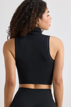 Oh Polly Women'S Clothing Sale - $65 And Under | Women'S Clothing Sale - $40 And Under^Soft Active Turtleneck Tank Top in Black