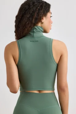 Oh Polly Women'S Clothing Sale - $65 And Under | Women'S Clothing Sale - $40 And Under^Soft Active Turtleneck Tank Top in Khaki