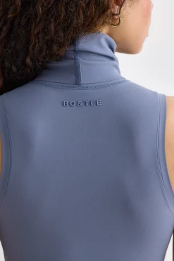 Oh Polly Women'S Clothing Sale - $65 And Under | Women'S Clothing Sale - $40 And Under^Soft Active Turtleneck Tank Top in Slate Grey SlateGrey