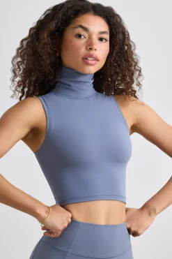 Oh Polly Women'S Clothing Sale - $65 And Under | Women'S Clothing Sale - $40 And Under^Soft Active Turtleneck Tank Top in Slate Grey SlateGrey