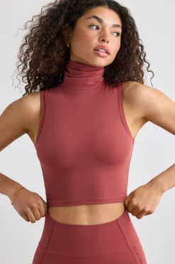 Oh Polly Women'S Clothing Sale - $65 And Under | Women'S Clothing Sale - $40 And Under^Soft Active Turtleneck Tank Top in Rust