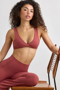 Oh Polly Women'S Clothing Sale - $65 And Under | Women'S Clothing Sale - $40 And Under^Soft Active V-Neck Sports Bra in Rust