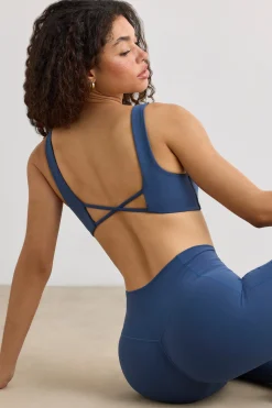 Oh Polly Women'S Clothing Sale - $65 And Under | Women'S Clothing Sale - $40 And Under^Soft Active V-Neck Sports Bra in Washed Navy WashedNavy