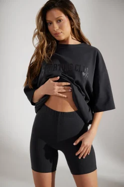 Oh Polly Women'S Clothing Sale - $65 And Under | Women'S Clothing Sale - $40 And Under^Soft Cotton Biker Shorts in Washed Black WashedBlack