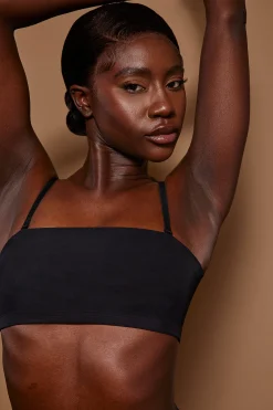 Oh Polly Lounge & Intimates | Bride To Be^Soft Mesh Bandeau Bra in Black