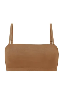 Oh Polly Lounge & Intimates | Bride To Be^Soft Mesh Bandeau Bra in Almond