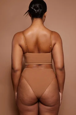 Oh Polly Lounge & Intimates | Bride To Be^Soft Mesh Bandeau Bra in Almond