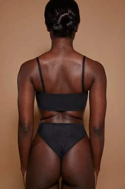 Oh Polly Lounge & Intimates | Bride To Be^Soft Mesh Bandeau Bra in Black