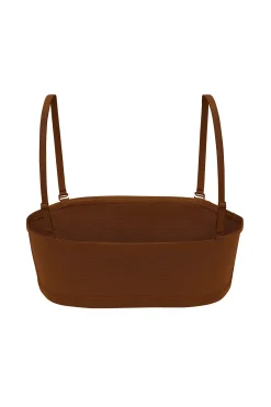 Oh Polly Lounge & Intimates | Bride To Be^Soft Mesh Bandeau Bra in Chestnut