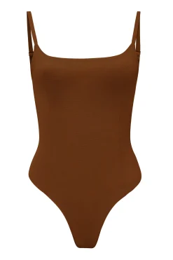 Oh Polly Lounge & Intimates | Bride To Be^Soft Mesh Bodysuit in Chestnut