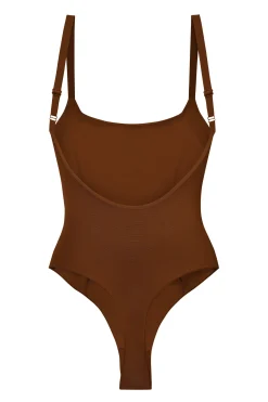 Oh Polly Lounge & Intimates | Bride To Be^Soft Mesh Bodysuit in Chestnut